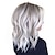 cheap Human Hair Capless Wigs-Human Hair Blend Wig Medium Length Deep Wave Short Hairstyles 2020 With Bangs Deep Wave Ombre Hair Side Part Machine Made Women&#039;s Black / Grey 14 inch