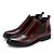 cheap Men&#039;s Boots-Men&#039;s Fashion Boots Cowhide Fall / Winter Casual Boots Mid-Calf Boots Black / Burgundy / Chelsea Boots / Outdoor / Combat Boots