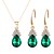 billige Smykkesæt-Women&#039;s Jewelry Set Gold Plated Sweet, Fashion Include Necklace Green For Wedding Daily