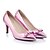 abordables Escarpins femme-Femme Chaussures à Talons Mariage Soirée &amp; Evénement Eté Strass Noeud Talon Aiguille Bout pointu Confort Escarpin Basique Cuir Verni Rose Fuchsia Dorée