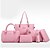 お買い得  バッグセット-女性用 バッグ PU バッグセット 6個の財布セット パターン／プリント のために ショッピング ホワイト / ブラック / ブルー / ピンク / フクシャ