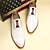 זול נעלי אוקספורד לגברים-לבש נעליים PU אביב / סתיו נוחות נעלי אוקספורד בז&#039; / אדום / כחול