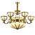 cheap Lantern Design-5-Light 86 cm Mini Style Pendant Light Metal Glass Brass Traditional / Classic 110-120V / 220-240V