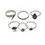 זול Fashion Ring-טבעות לפרקי האצבעות כסף סגסוגת נשים בלתי שגרתי עיצוב מיוחד 6 יחידות מידה אחת / בגדי ריקוד נשים