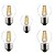 billige Elpærer-5pcs 4 W 360 lm E26 / E27 LED-glødetrådspærer G45 4 LED Perler COB Dekorativ Varm hvid / Kold hvid 220-240 V / 5 stk. / RoHs