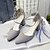 cheap Women&#039;s Heels-Women&#039;s Heels Chunky Heel Pointed Toe Comfort Cashmere Black Gray