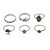 זול Fashion Ring-טבעות לפרקי האצבעות כסף סגסוגת נשים בלתי שגרתי עיצוב מיוחד 6 יחידות מידה אחת / בגדי ריקוד נשים
