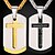 cheap Men&#039;s Necklaces-Men&#039;s Pendant Necklace Two tone franco chain Cross Classic Stainless Steel Black Gold Necklace Jewelry One-piece Suit For Gift Daily