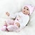 tanie Lalki niemowlaki-NPKCOLLECTION 22 in Lalki Reborn Zabawka dla dzieci i niemowląt Dziewczynki Reborn Baby Doll Noworodek Jak żywy Słodkie Interakcja rodziców i dzieci Ręcznie nakładane rzęsy z ubraniami i akcesoriami