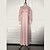 Χαμηλού Κόστους Εθνικές &amp; Πολιτιστικές Στολές-αραβικός Γυναικεία Γραμμή Α Ρούχο από μέσα Μοντέρνα φόρεμα διακοπών Αραβικό φόρεμα Αμπάγια Φόρεμα Kaftan Μουσουλμανικό φόρεμα Maxi φορέματα Για Μείγμα Μεταξιού / Βαμβακιού Μονόχρωμο
