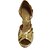 preiswerte Lateinamerikanische Schuhe-Tanzschuhe Schuhe für den lateinamerikanischen Tanz Sandalen Maßgefertigter Absatz Maßfertigung Schwarz / Rot / Bronze