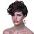 billige Syntetiske og trendy parykker-Synthetic Wig Wavy Wavy Pixie Cut With Bangs Wig Short Natural Black #1B Red Black / Red Synthetic Hair Women&#039;s Side Part With Bangs Black AISI HAIR