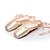cheap Ballet Shoes-Ballet Shoes Flat Customized Heel Ribbon Pink / White / Silk