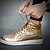 voordelige Herensneakers-Voor heren Sneakers Comfort schoenen Informeel PU Zwart Goud Zilver Lente Herfst / EU40