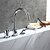 cheap Bathtub Faucets-Bathtub Faucet - Contemporary Chrome Roman Tub / Single Handle Three Holes
