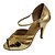 preiswerte Lateinamerikanische Schuhe-Tanzschuhe Schuhe für den lateinamerikanischen Tanz Sandalen Maßgefertigter Absatz Maßfertigung Schwarz / Rot / Bronze