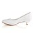 cheap Wedding Shoes-Women&#039;s Wedding Shoes Wedding Party &amp; Evening Kitten Heel Round Toe Basic Pump Elastic Fabric White Ivory