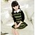 זול שמלות-בנות &#039; שרוול ארוך משובץ גרפיקה מודפסת תלת מימדית שמלות כותנה פוליאסטר שמלה אביב ילדים יומי