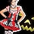 ieftine Costume de Halloween-Circ Harley Quinn Pennywise Costum Cosplay Costum de petrecere Adulți Pentru femei Crăciun Halloween Carnaval Festival / Vacanță Poliester Roșu / galben / Galben / Rosu Pentru femei Femeie Uşor