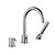 abordables Robinets pour baignoire-Robinet de baignoire - contemporain Chrome Baignoire romaine / Mitigeur Trois trous