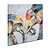 olcso Állatos festmények-Hang festett olajfestmény Kézzel festett - Állatok Modern Anélkül, belső keret / Hengerelt vászon