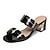 preiswerte Damensandalen-Damen Sandalen Blockabsatz Sandalen Blockabsatz Offene Spitze Komfort Kleid PU Frühling Sommer Weiß Schwarz