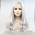 cheap Synthetic Lace Wigs-Synthetic Lace Front Wig Natural Wave Kardashian Natural Wave Side Part Lace Front Wig Long Silver Synthetic Hair 20-24 inch Women&#039;s Natural Hairline Silver
