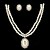 billige Smykkesett-Dame Perlearmbånd Brude smykker sett Europeisk Mote Imitert Perle Fuskediamant øredobber Smykker Hvit Til Bryllup Fest