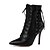 cheap Women&#039;s Boots-Women&#039;s Boots Spring / Fall Stiletto Heel Pointed Toe Ankle Strap Fashion Boots Dress Party &amp; Evening Solid Colored Leatherette Booties / Ankle Boots White / Black / Red