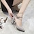 cheap Women&#039;s Heels-Women&#039;s Heels Chunky Heel Pointed Toe Comfort Cashmere Black Gray
