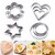 cheap Cookie Tools-12pcs Star Heart Flower Cookie Cutter Set Stainless Steel Cake Mold
