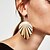 billige Mode Øreringe-Dame Dråbeøreringe dingle øreringe - Bladformet Erklæring, Europæisk Guld / Sort / Sølv Til Aftenselskab I-byen-tøj