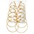 זול עגילים-12 יחידות טבעות חישוקים For בגדי ריקוד נשים מסיבת ערב קרנבל סגסוגת