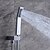 Χαμηλού Κόστους Βρύσες Ντουζιέρας-Σετ ντους Σειρά - Ντουζιέρα Βροχή Σύγχρονο Χρώμιο Επιτοίχιες Κεραμική Βαλβίδα Bath Shower Mixer Taps / Ορείχαλκος / Τρεις λαβές τρεις οπές