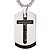 cheap Men&#039;s Necklaces-Men&#039;s Pendant Necklace Two tone franco chain Cross Classic Stainless Steel Black Gold Necklace Jewelry One-piece Suit For Gift Daily