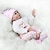 tanie Lalki niemowlaki-NPKCOLLECTION 22 in Lalki Reborn Zabawka dla dzieci i niemowląt Dziewczynki Reborn Baby Doll Noworodek Jak żywy Słodkie Interakcja rodziców i dzieci Ręcznie nakładane rzęsy z ubraniami i akcesoriami