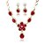 ieftine Seturi de Bijuterii-Pentru femei Set bijuterii Placat Auriu Modă, Elegant Include Seturi de bijuterii de mireasă Roșu Închis Pentru Petrecere Cadou