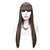 Χαμηλού Κόστους Συνθετικές Trendy Περούκες-Συνθετικές Περούκες Ίσιο Ίσια Με αφέλειες Περούκα Ξανθό Μπεζ Ξανθό Μεσαία Auburn Μαύρο Σκούρο Καφέ / Medium Auburn Συνθετικά μαλλιά Γυναικεία Φυσική γραμμή των μαλλιών Κόκκινο Μαύρο Ξανθό