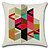 cheap Abstract Style-Set of 5 Pillow Cover, Geometric Bohemian Style Retro Cotton / Faux Linen Throw Pillow