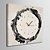 abordables Horloges murales tableaux-toiles-Style moderne / Rustique Acajou Carré Abstrait Intérieur Batterie Décoration Horloge murale Analogique Non