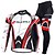 cheap Men&#039;s Clothing Sets-Nuckily Men&#039;s Long Sleeve Cycling Jersey with Tights Winter Fleece Polyester Black Funny Bike Clothing Suit Thermal Warm Fleece Lining Anatomic Design Breathable Reflective Strips Sports Curve