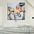 olcso Állatos festmények-Hang festett olajfestmény Kézzel festett - Állatok Modern Anélkül, belső keret / Hengerelt vászon