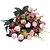 baratos Flor artificial-Poliéster estilo pastoral flor de mesa 2 buquê 30 cm/12“, flores falsas para casamento arco parede do jardim festa em casa arranjo do escritório do hotel decoração
