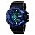 זול שעוני ספורט-SKMEI שעון יד דיגיטלי פאר עמיד במים דמוי עור מרופד שחור / ירוק אנלוגי-דיגיטלי - שחור אדום כחול / לוח שנה / שעון עצר / זוהר בחושך