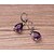 זול עגילים-בגדי ריקוד נשים קריסטל עגילי טיפה טיפה מתוק אופנתי קריסטל עגילים תכשיטים סגול עבור Party יומי