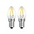 abordables Bombillas LED tipo globo-brelong 2 pcs 2w dimmable bombilla de filamento led ac 220v rojo / blanco / blanco cálido / e12 / e14