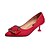 preiswerte Absatzschuhe für Damen-Damen Schuhe PU Frühling High Heels Niedriger Heel Spitze Zehe Kariert Orange / Rot / Rosa