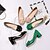 olcso Női magas sarkú cipők-Magassarkúak Hivatal és karrier Vaskosabb sarok Szögletes orrú Kényelmes PU Meztelen Fekete Zöld