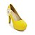 זול נעלי עקב לנשים-בגדי ריקוד נשים עקבים שמלה מסיבה וערב אחיד אפליקציות עקב עבה נוחות דמוי עור לבן צהוב ורוד