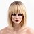 Χαμηλού Κόστους Περούκες από Ανθρώπινη Τρίχα Χωρίς Κάλυμμα-Μίγμα ανθρώπινων μαλλιών Περούκα Μεσαίο Ίσιο Σύντομα Hairstyles 2020 Ίσια Μαλλιά με ανταύγειες Σκούρες ρίζες Μηχανοποίητο Γυναικεία Μαύρο Μεσαία Auburn Κίτρινο 14 Ίντσες